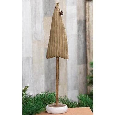 Green Ticking Stripe Christmas Tree on Base 16 - The Fox Decor